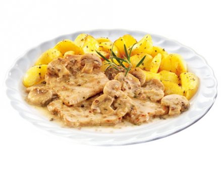 SCALOPPINE CON FUNGHI E PATATE